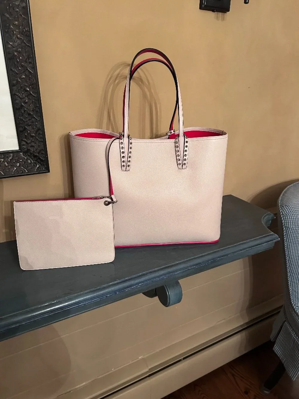 Christian Louboutin Cabata Large tote in Leche, Rare Neutral Shade